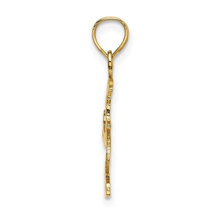 14K Yellow Gold Ice Skater Jumping Charm