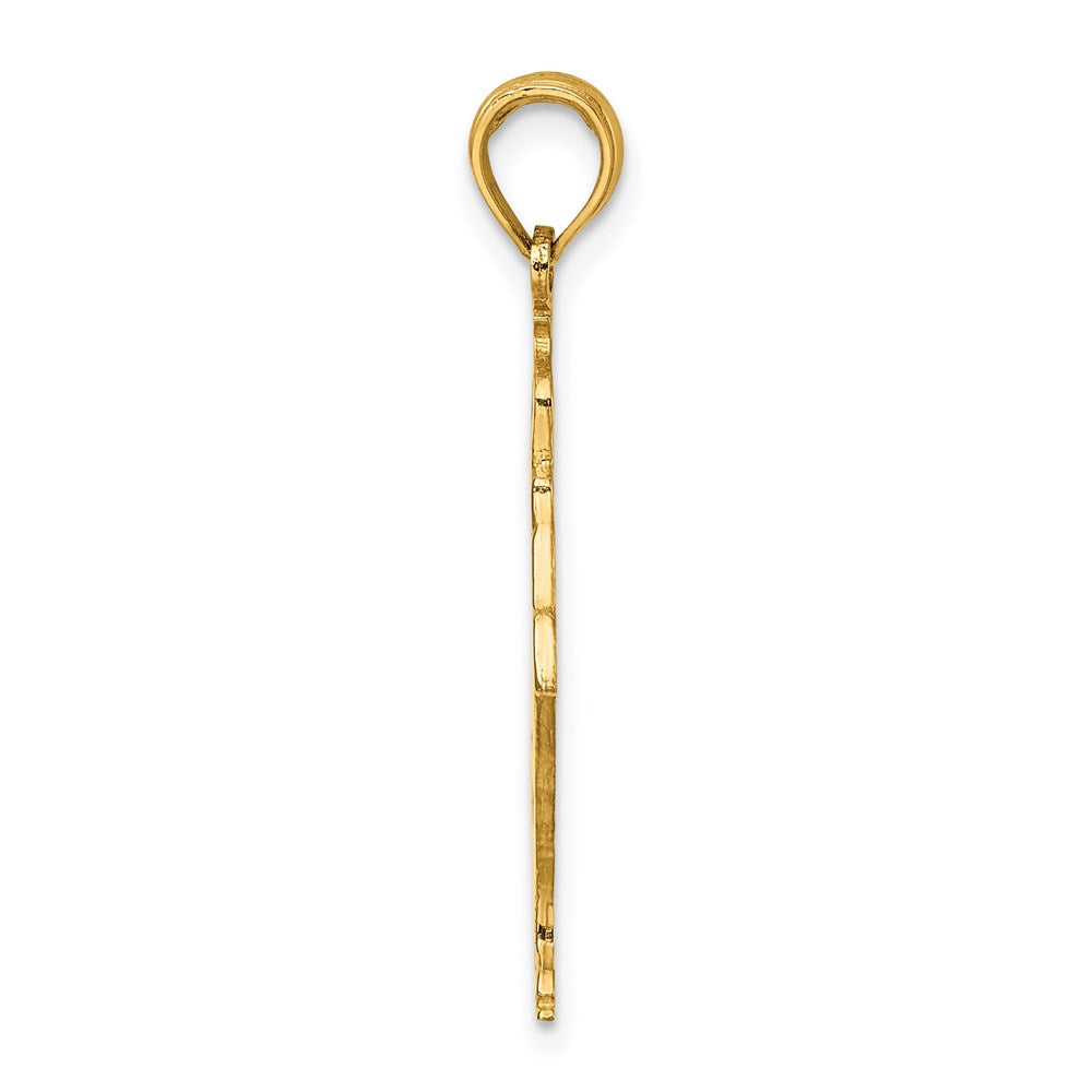 14K Yellow Gold Ice Skater Turning Charm