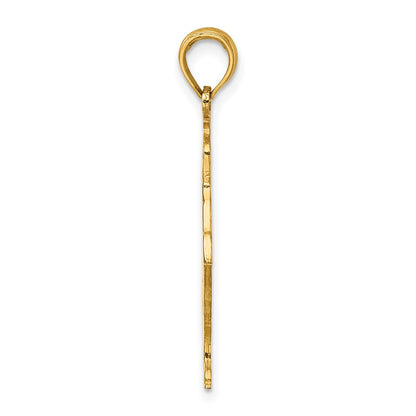 14K Yellow Gold Ice Skater Turning Charm