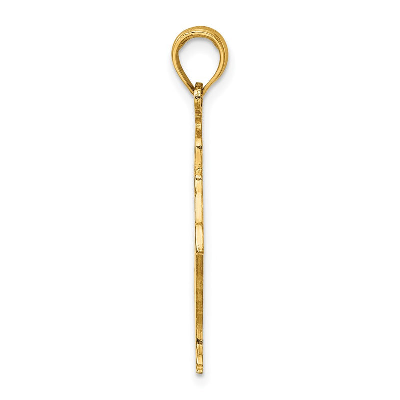 14K Yellow Gold Ice Skater Turning Charm
