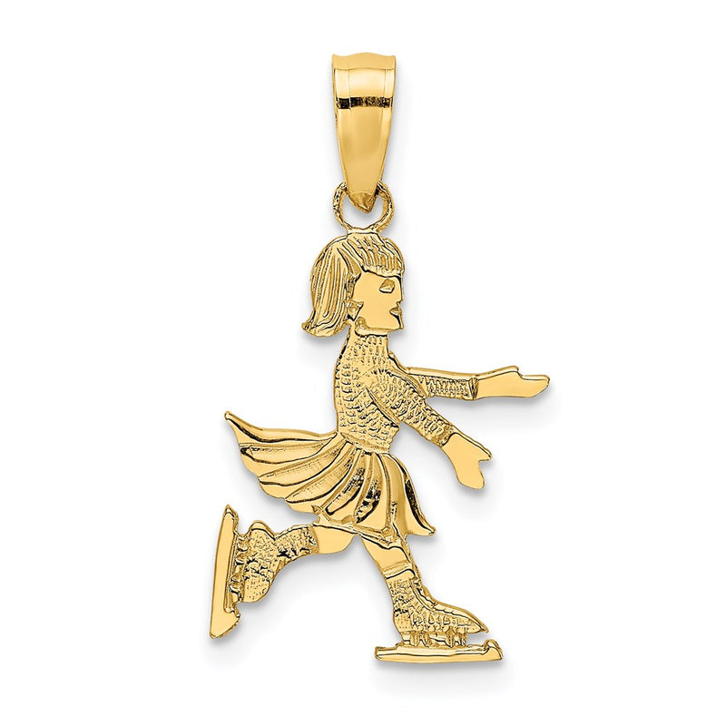14K Yellow Gold Child Ice Skater Charm