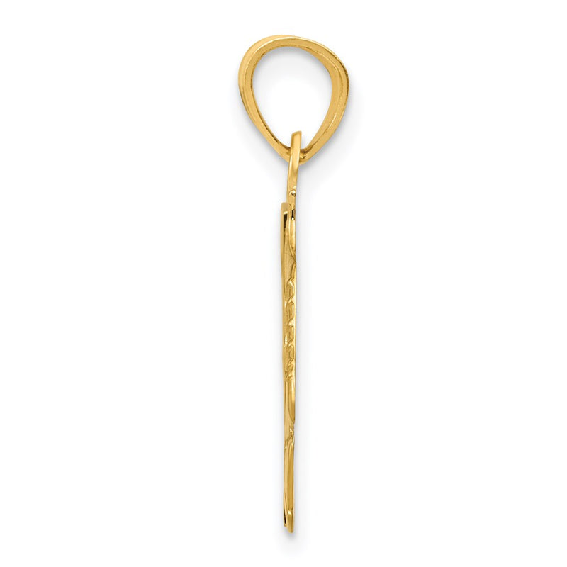 14K Yellow Gold #1 Soccer Ball With Cleats Pendant
