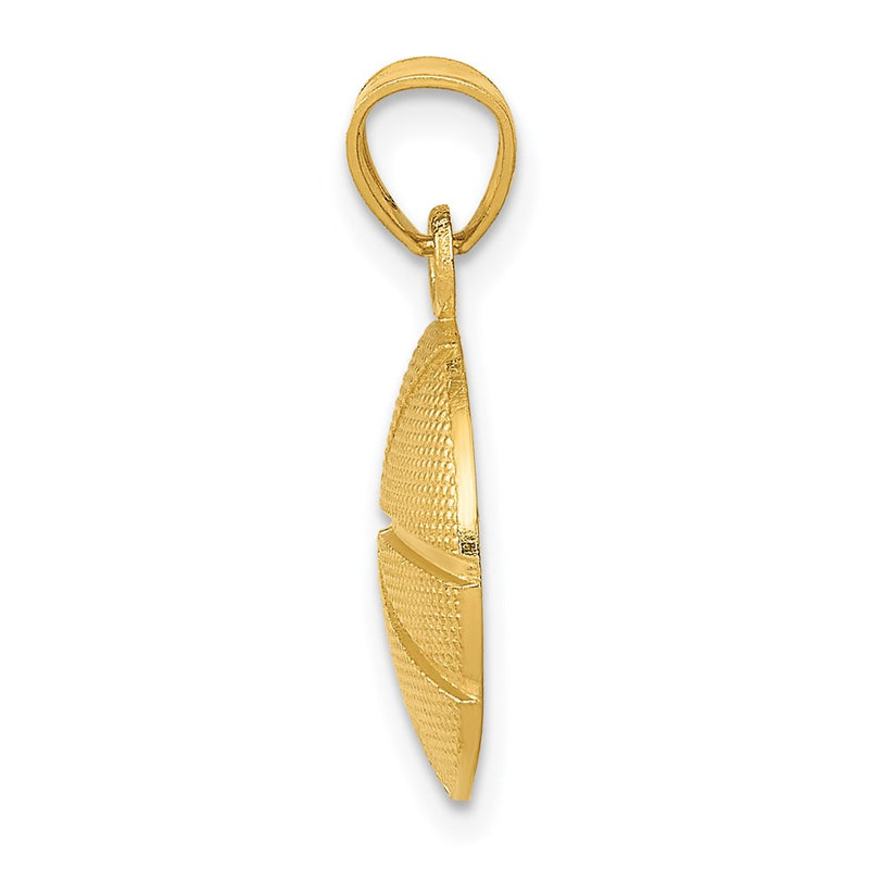 14K Yellow Gold Basketball Pendant