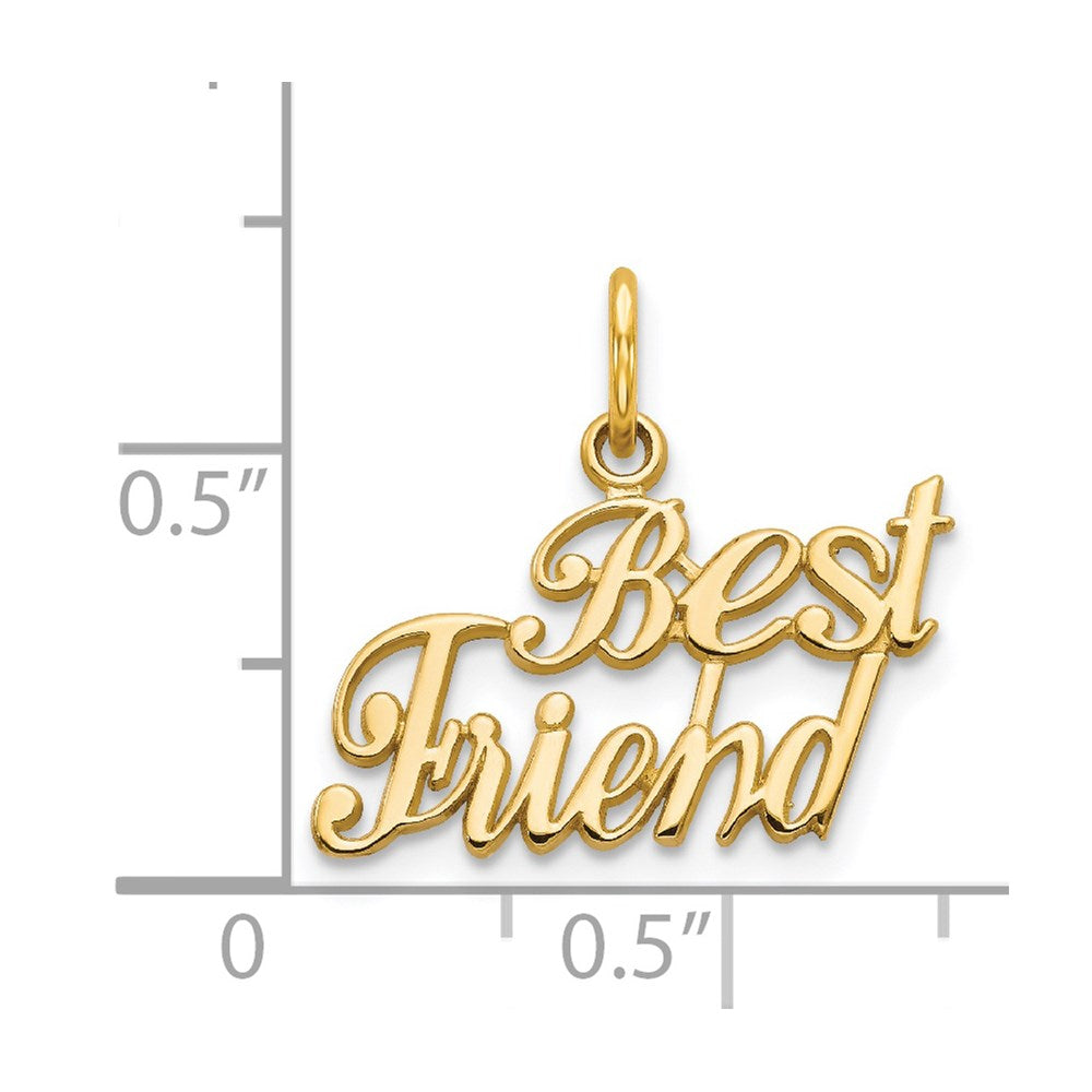 14K Yellow Gold Best Friend Charm