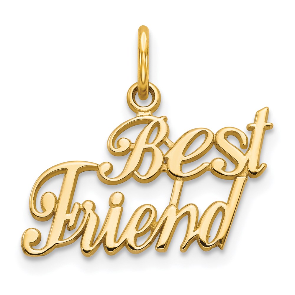 14K Yellow Gold Best Friend Charm