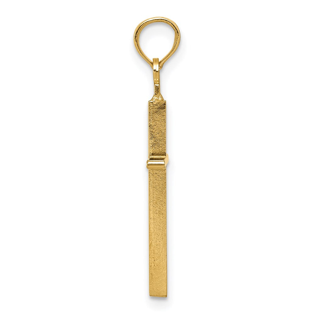 14K Yellow Gold Polished Cross Pendant