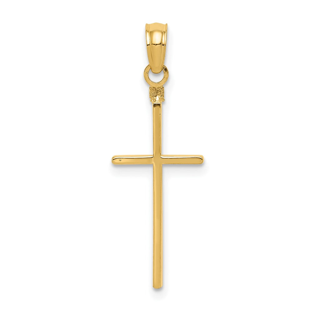 14K Yellow Gold Polished Cross Pendant