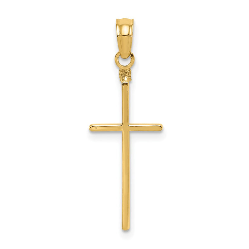 14K Yellow Gold Polished Cross Pendant