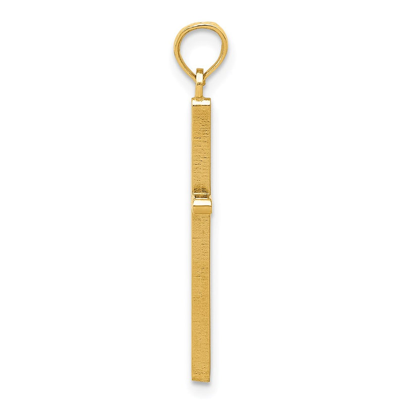 14K Yellow Gold Polished Cross Pendant