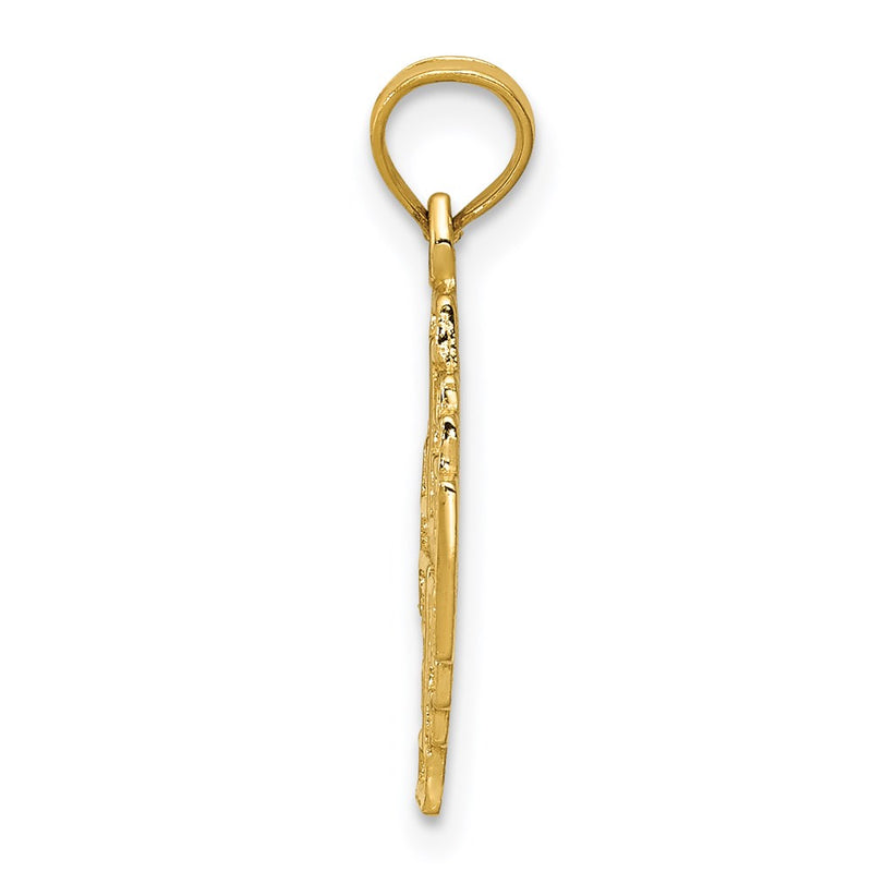 14K Yellow Gold Jerusalem Cross Pendant