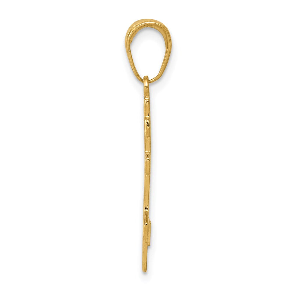 14K Yellow Gold Eastern Orthodox Cross Pendant