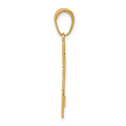 14K Yellow Gold Eastern Orthodox Cross Pendant