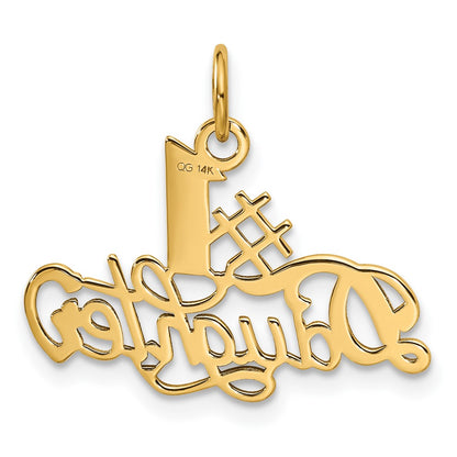 14K Yellow Gold #1 Daughter Charm