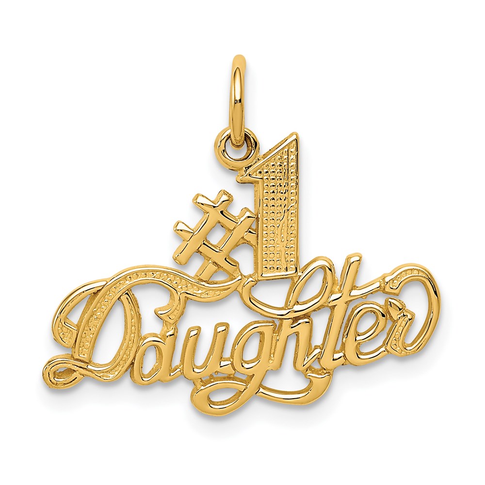 14K Yellow Gold #1 Daughter Charm