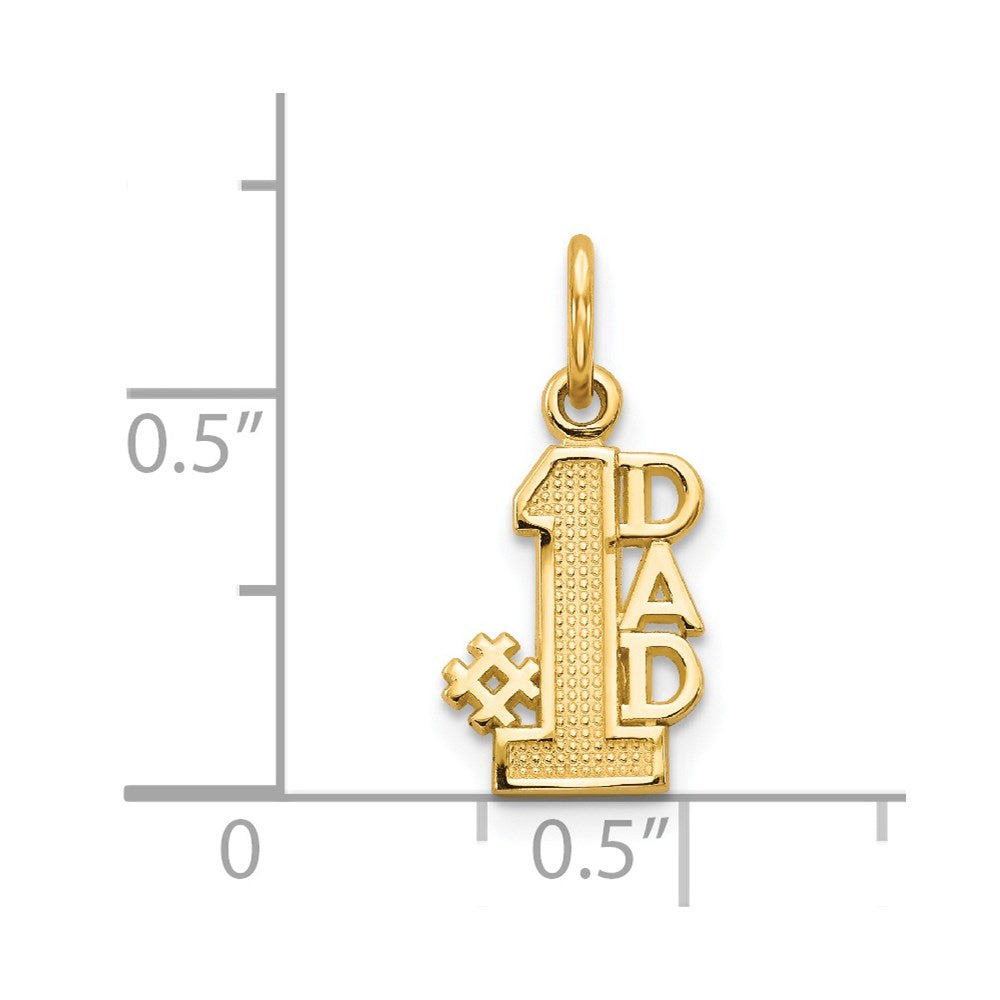 14K Yellow Gold #1 Dad Charm