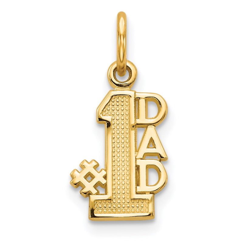 14K Yellow Gold #1 Dad Charm