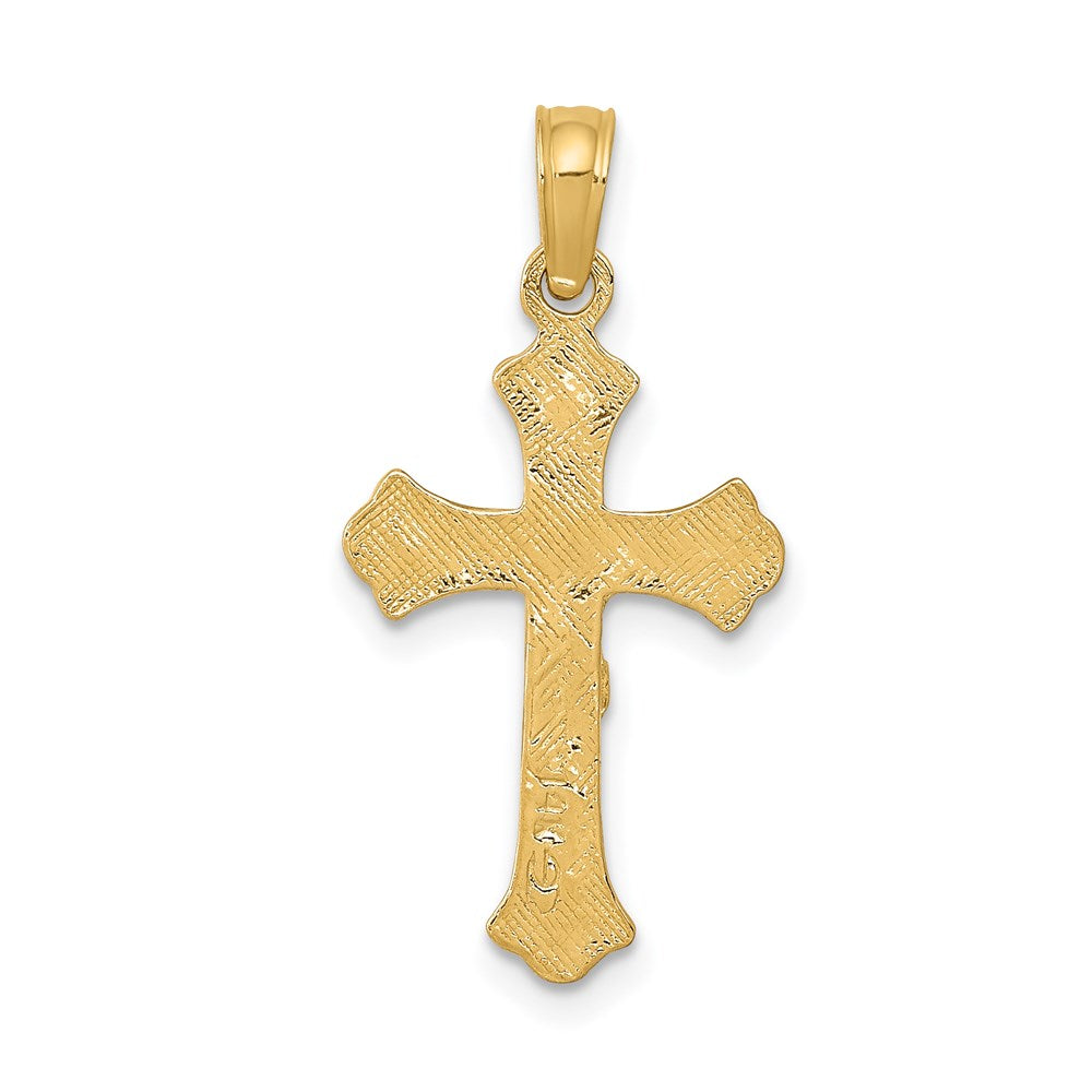 14K Yellow Gold Inri Crucifix Charm