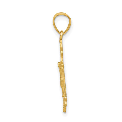 14K Yellow Gold Small Crucifix Charm