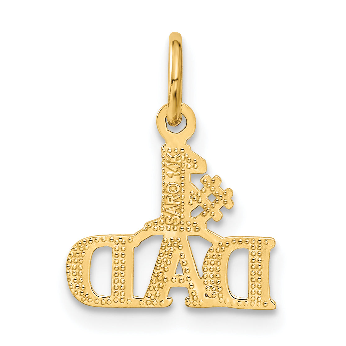 14K Yellow Gold #1 Dad Charm