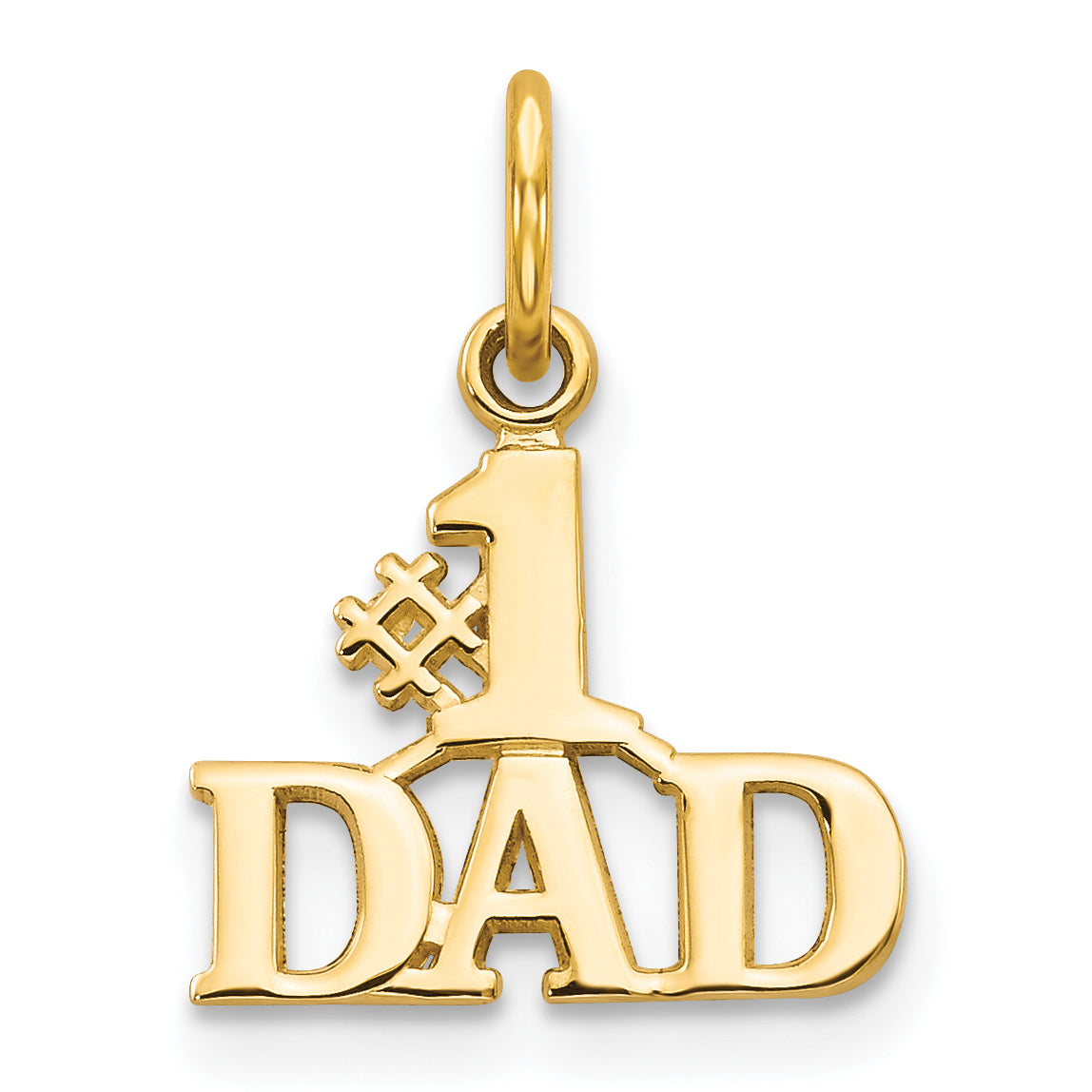 14K Yellow Gold #1 Dad Charm