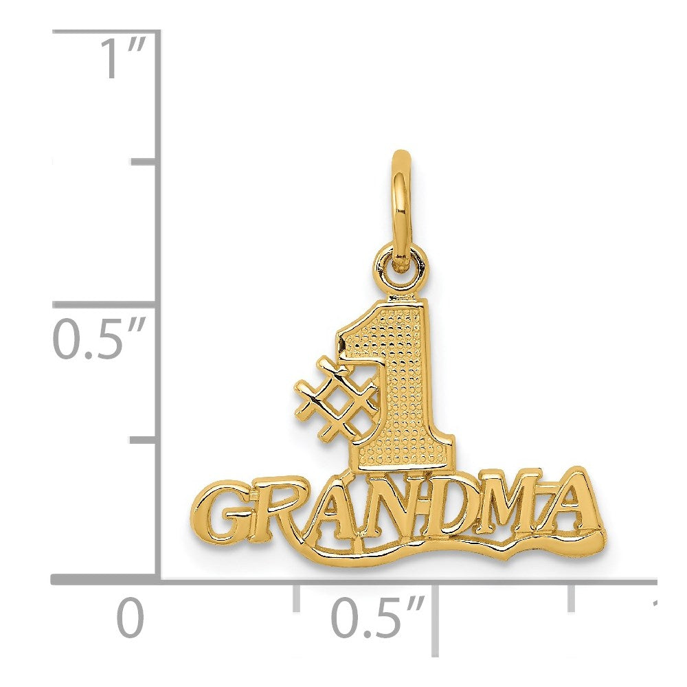 14K Yellow Gold #1 Grandma Charm