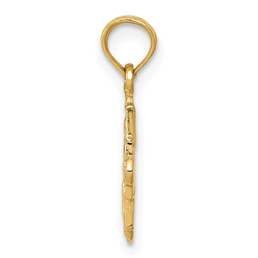 14K Yellow Gold Miniature Four Way Medal Pendant