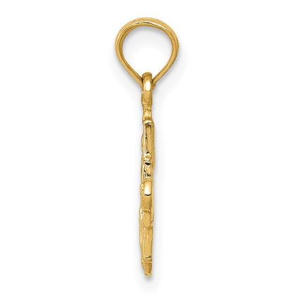 14K Yellow Gold Miniature Four Way Medal Pendant
