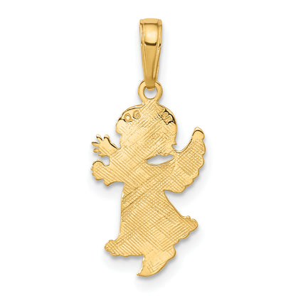 14K Yellow Gold Angel Pendant