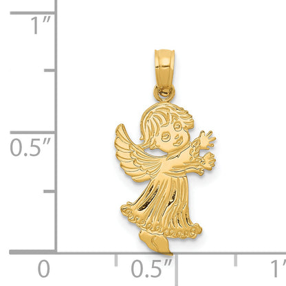 14K Yellow Gold Angel Pendant