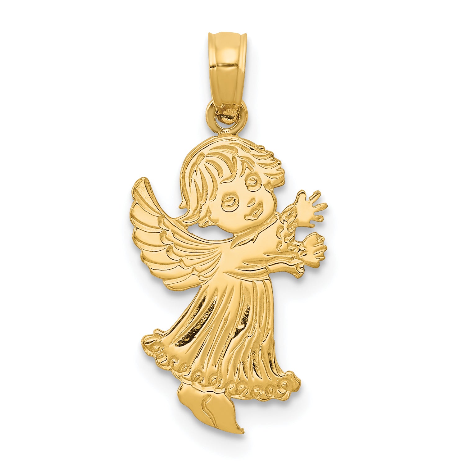 14K Yellow Gold Angel Pendant