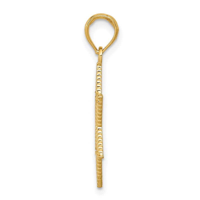 14K Yellow Gold Star Of David Pendant