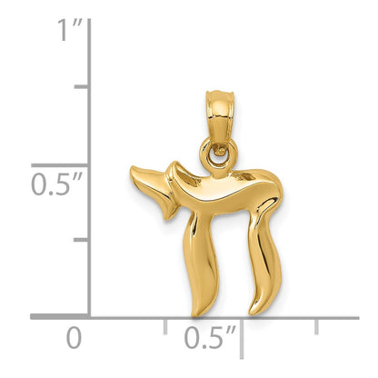 14K Yellow Gold Chai Pendant