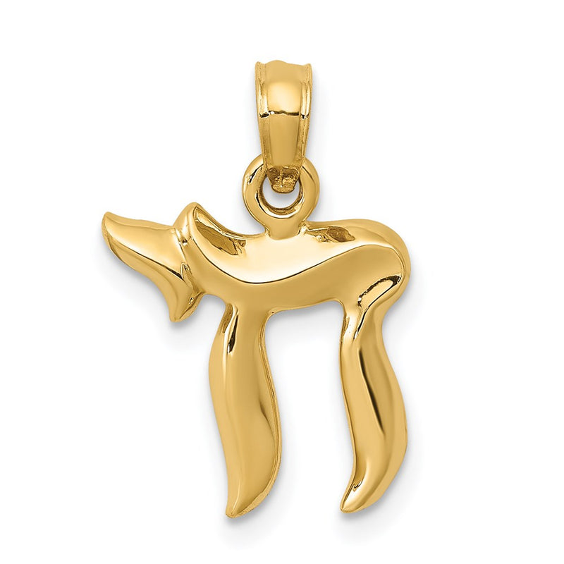 14K Yellow Gold Chai Pendant
