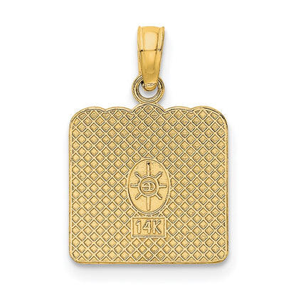 14K Yellow Gold Birth Certificate Charm
