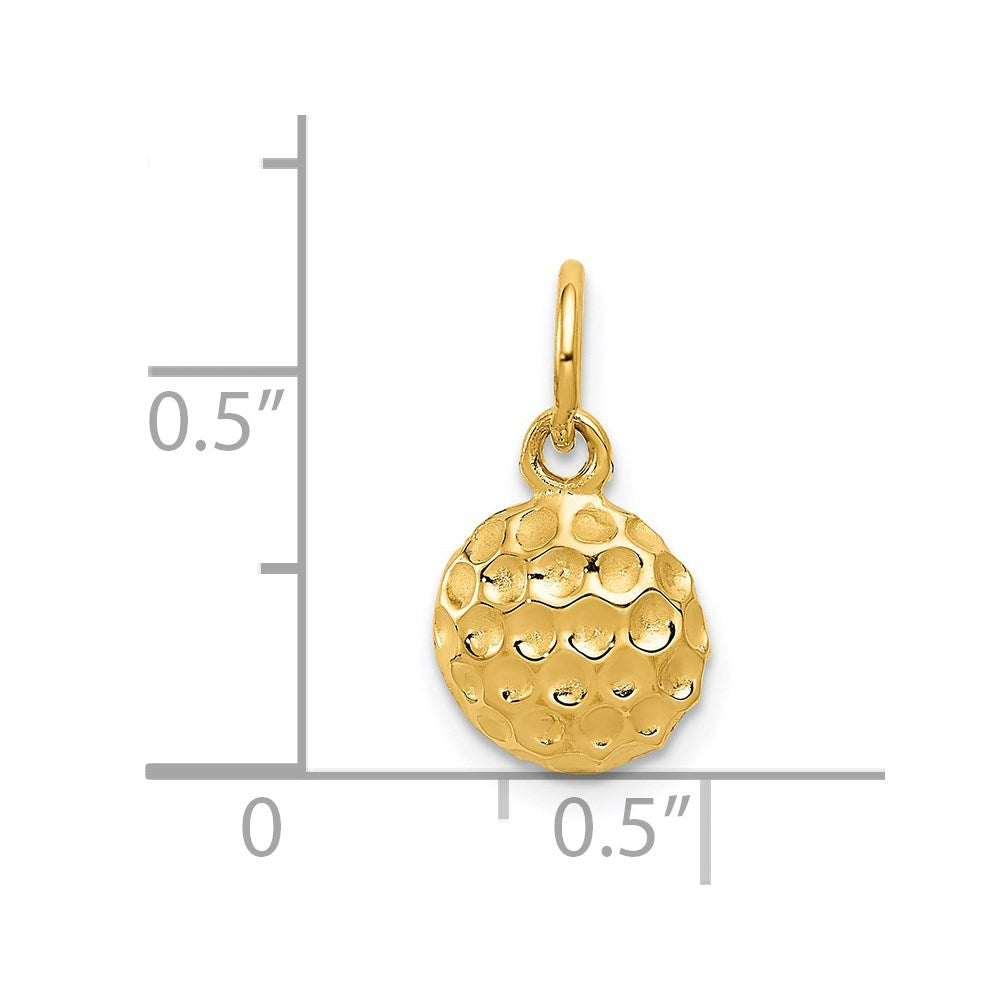 14K Yellow Gold Golf Ball Charm