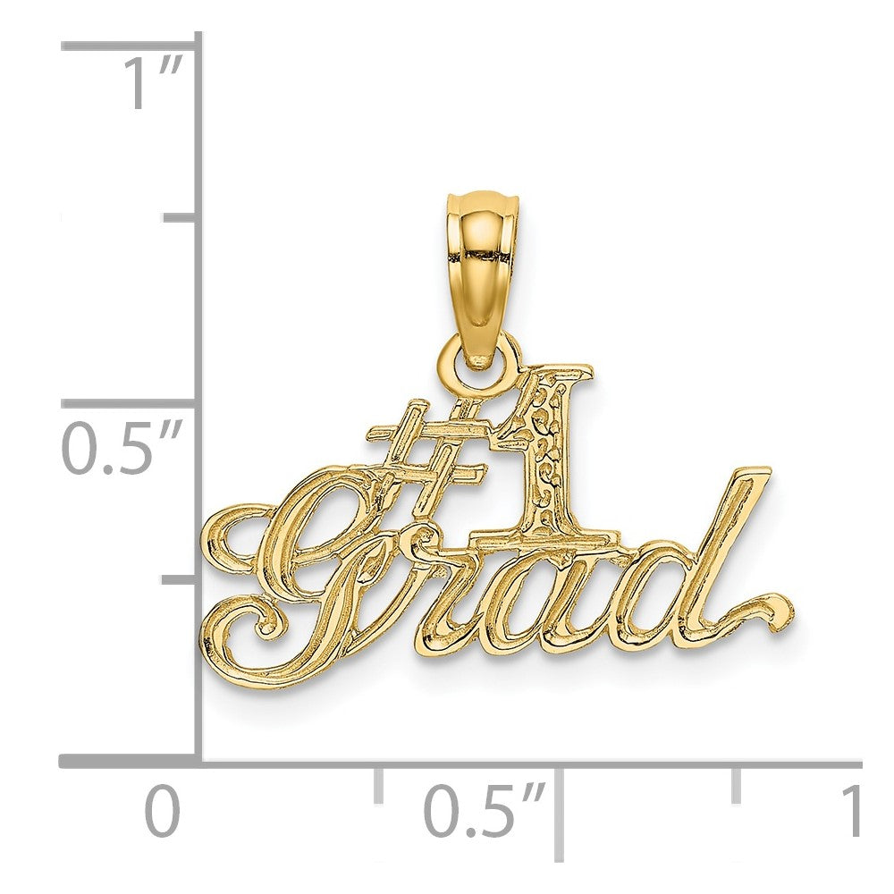 14K Yellow Gold #1 Gradvcharm