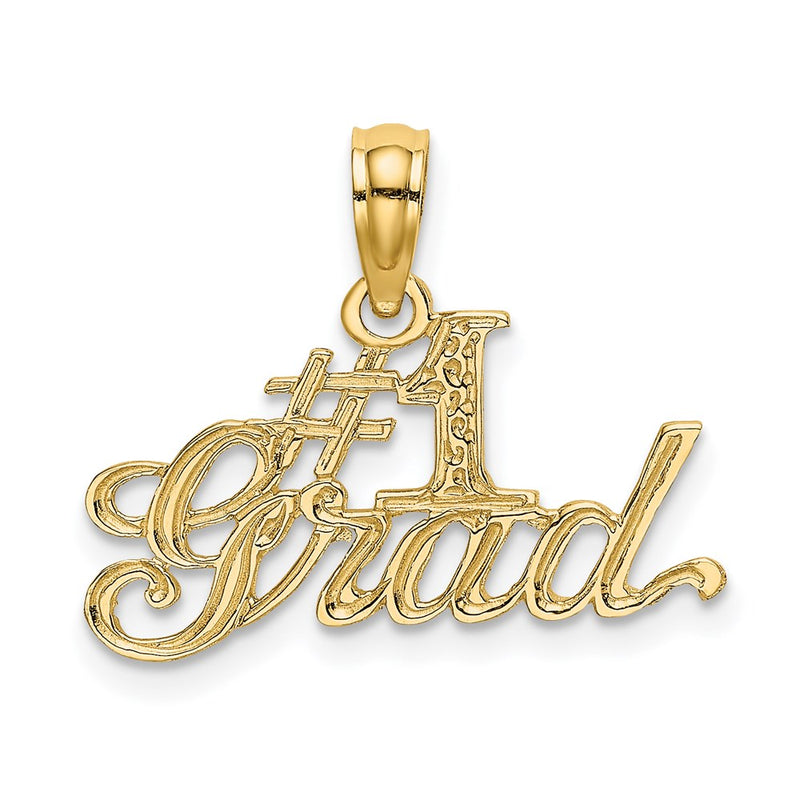 14K Yellow Gold #1 Gradvcharm