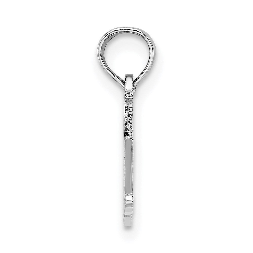14K White Gold #1 Grad Charm