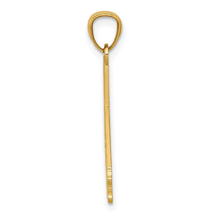 14K Yellow Gold Cali Girl State Map Pendant