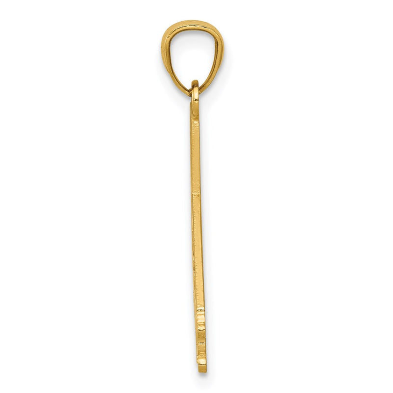 14K Yellow Gold Cali Girl State Map Pendant