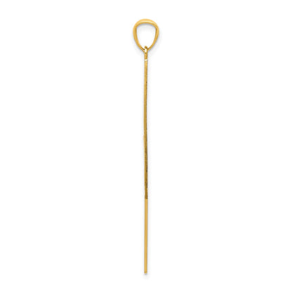 14K Yellow Gold Polished D/C Lightning Bolt Pendant