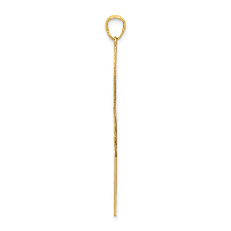 14K Yellow Gold Polished D/C Lightning Bolt Pendant