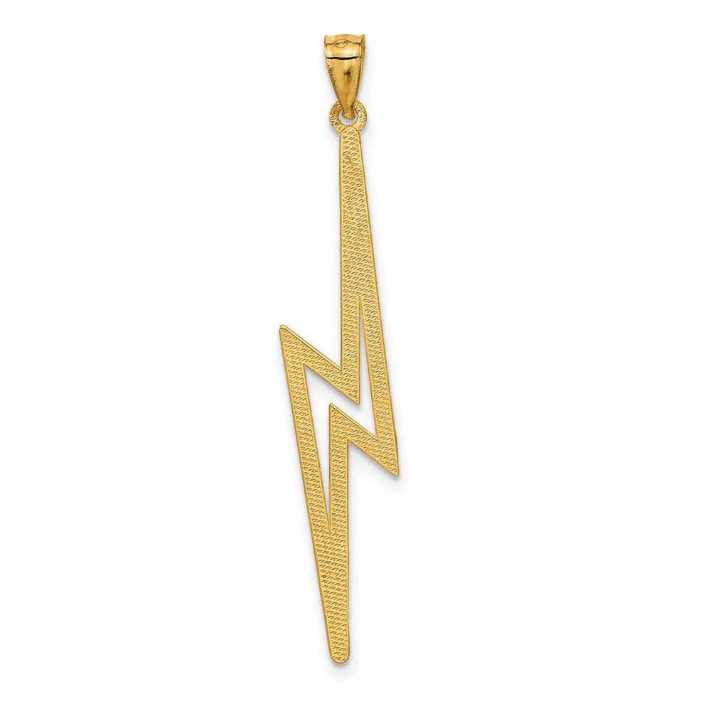 14K Yellow Gold Polished D/C Lightning Bolt Pendant