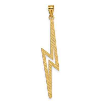 14K Yellow Gold Polished D/C Lightning Bolt Pendant