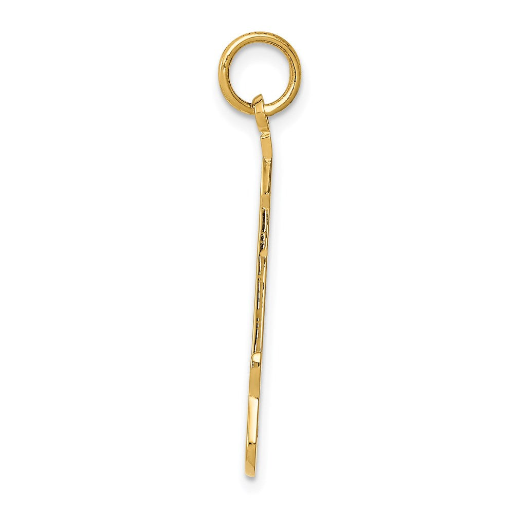 14K Yellow Gold Guitar Charm
