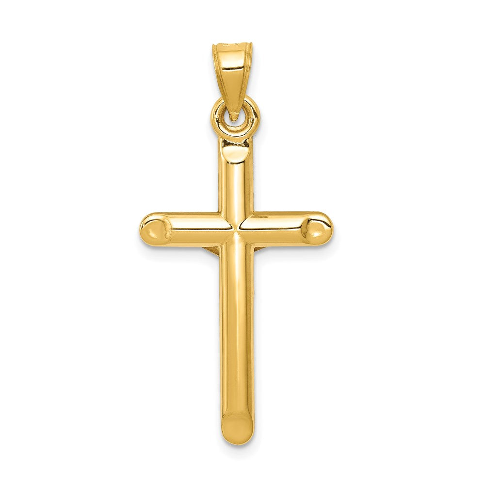 14K Two-Tone Hollow Crucifix Pendant