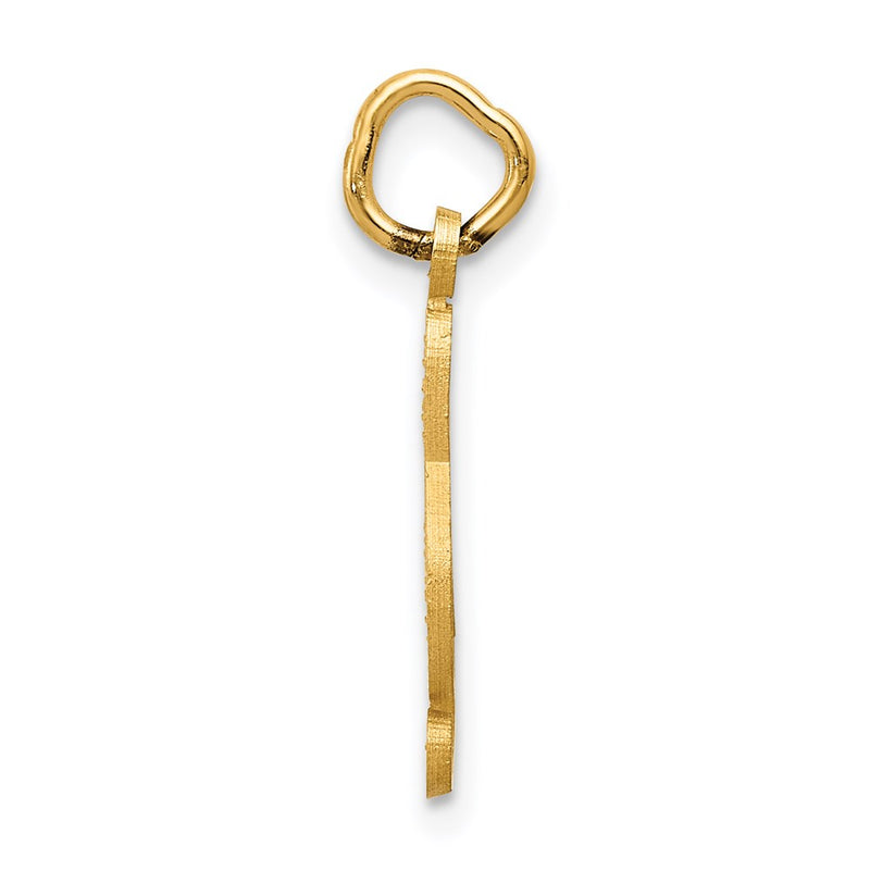 14K Yellow Gold Treble Clef Charm