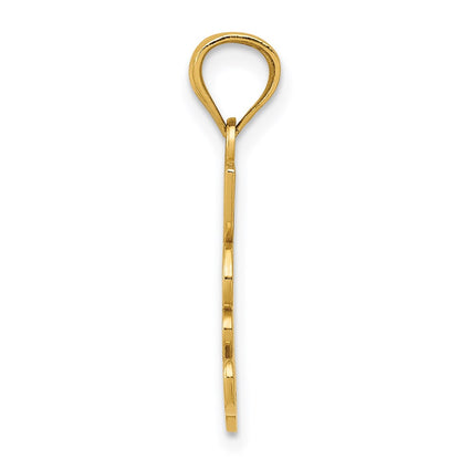 14K Yellow Gold I Love My Wife Pendant