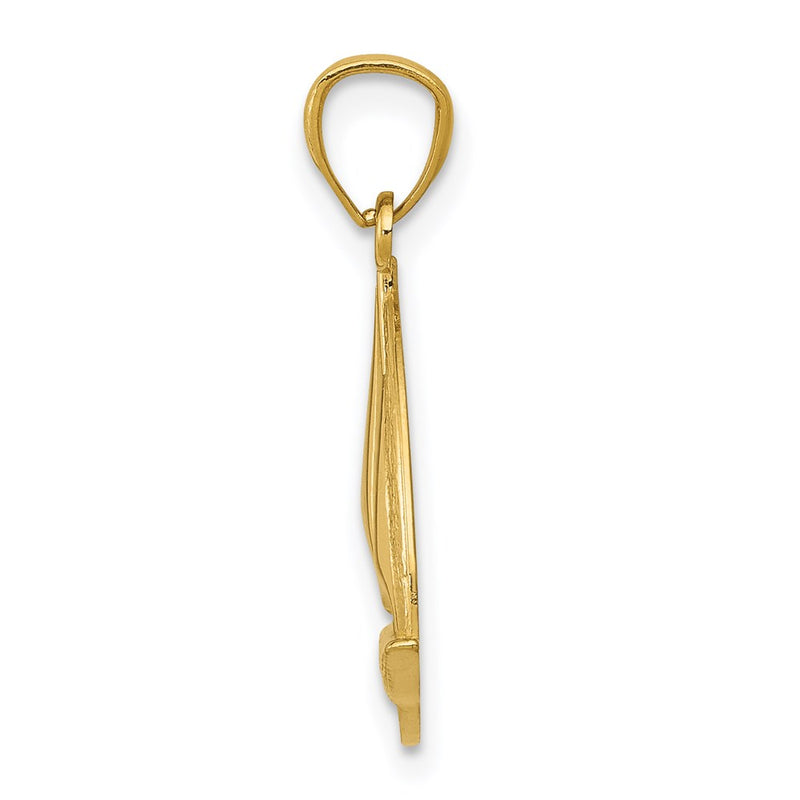 14K Yellow Gold Sailboat Pendant