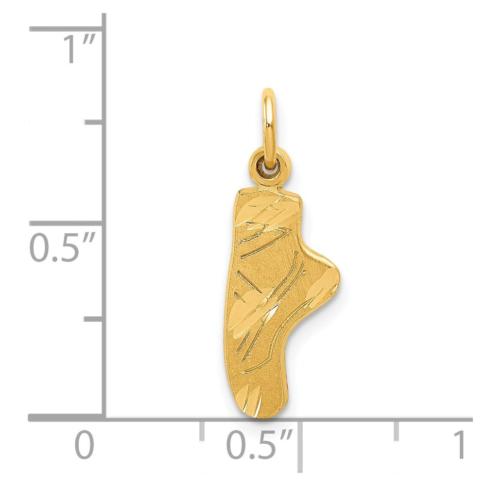 14K Yellow Gold Ballet Slipper Charm
